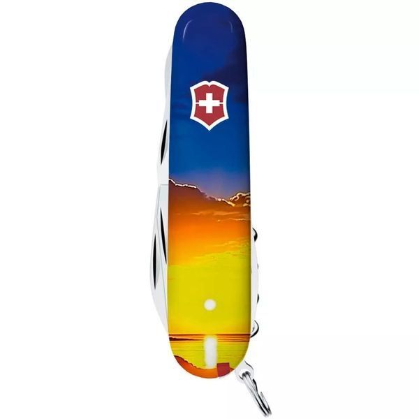 Швейцарський ніж Victorinox Climber Ukraine 91 мм 15 функцій Світанок (1.3703.7_T3220pw) V77552764 фото
