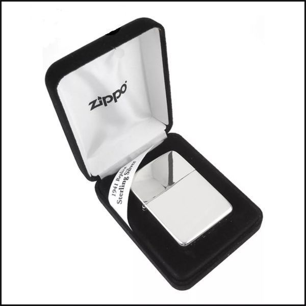 Серебряная Зажигалка Zippo 23 Silver 1941 Replica High Polish Sterling 23 V77552696 фото