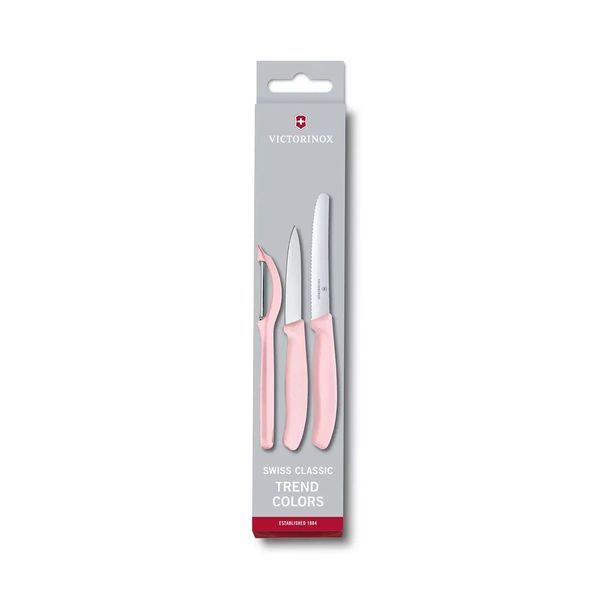 Набор Victorinox Swiss Classic Trend Colors Paring Knife Set with Universal Peeler Светло-розовый (6.7116.31L52) V77551952 фото