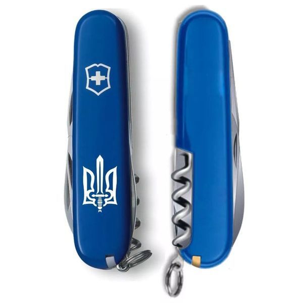 Швейцарський ніж Victorinox Spartan Ukraine 91 мм 12 функцій Тризуб ОУН (1.3603.2_T0300u) V77553020 фото