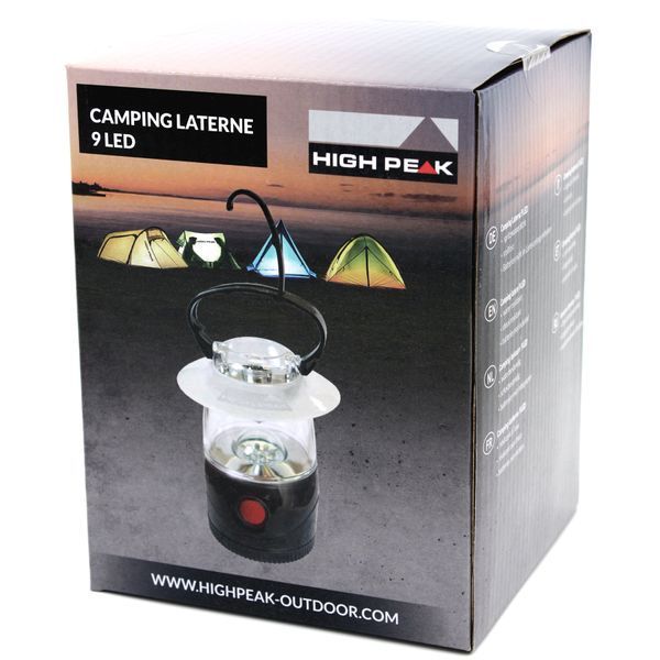 Фонарь кемпинговый High Peak Camping Lantern 9 LED Black (41485) 929194 фото