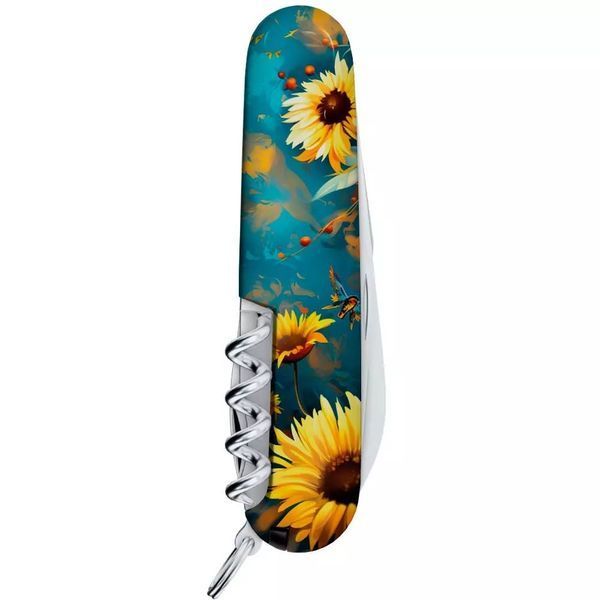 Швейцарський ніж Victorinox Camper Ukraine 91 мм 14 функцій Величний Сокіл (1.3613.3_T3180pw) V77552751 фото