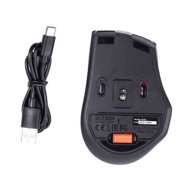 Миша бездротова A4Tech Fstyler FB35C (Smoky Grey), BT, USB, колір димчасто-сірий FB35C (Smoky Grey) 1605224 фото