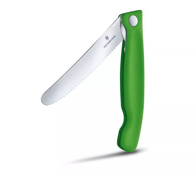 Кухонний ніж Victorinox Swiss Classic Foldable Paring Knife складаний, зелений, 11 см (6.7836.F4B) V77551485 фото