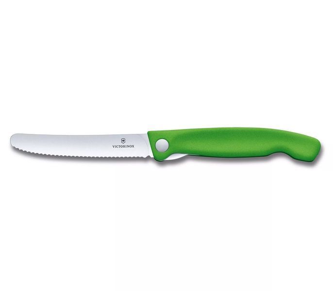 Кухонний ніж Victorinox Swiss Classic Foldable Paring Knife складаний, зелений, 11 см (6.7836.F4B) V77551485 фото