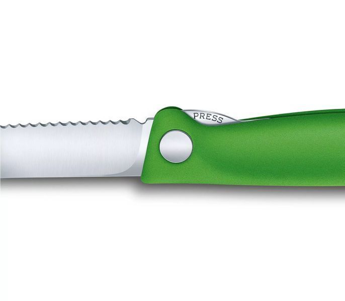 Кухонний ніж Victorinox Swiss Classic Foldable Paring Knife складаний, зелений, 11 см (6.7836.F4B) V77551485 фото