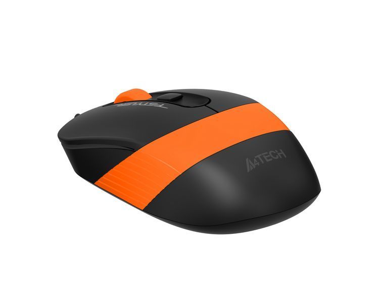 Миша A4Tech Fstyler FM10S (Orange), безшумна, USB, колір чорний+помаранчевий FM10S (Orange) 1604561 фото