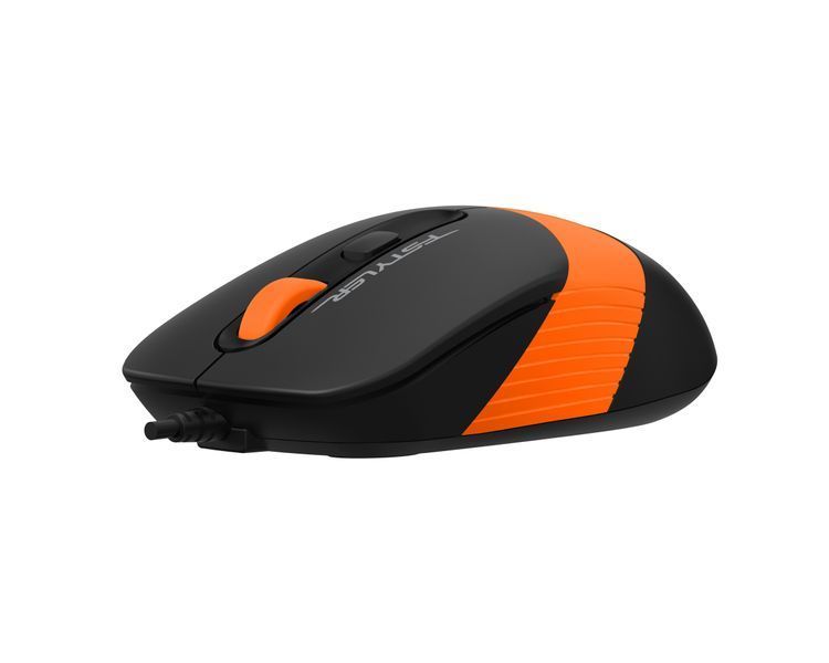 Миша A4Tech Fstyler FM10S (Orange), безшумна, USB, колір чорний+помаранчевий FM10S (Orange) 1604561 фото