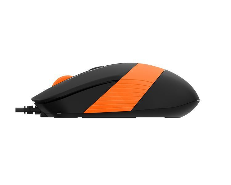 Миша A4Tech Fstyler FM10S (Orange), безшумна, USB, колір чорний+помаранчевий FM10S (Orange) 1604561 фото