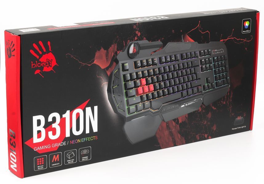 Клавиатура игровая B310N Bloody, USB, черная B310N Bloody (Black) 1605838 фото