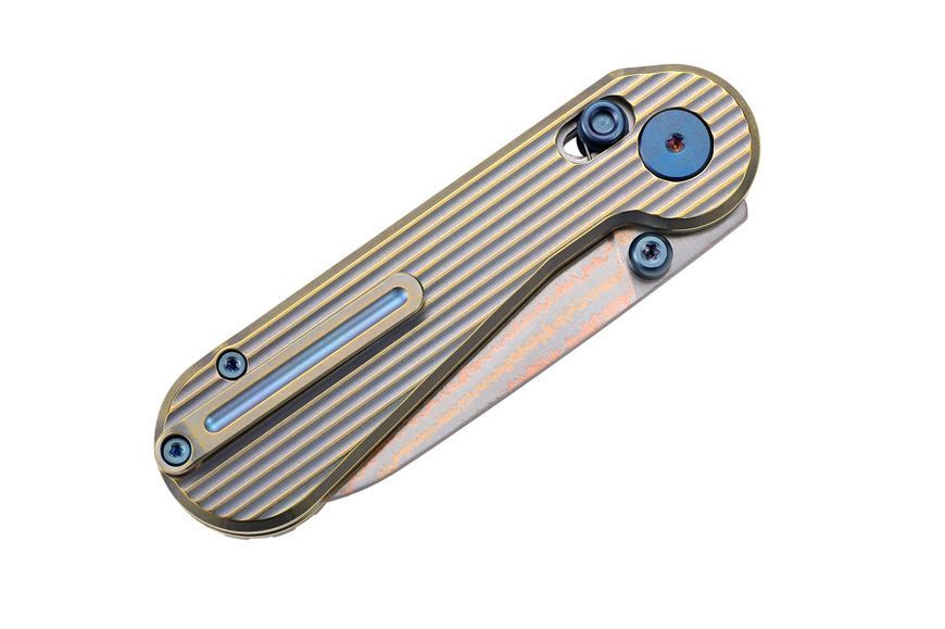 Ніж-антистрес Hightron EdgePlay дамаск з міддю Титан TC4 HT01GLD 4009323 фото