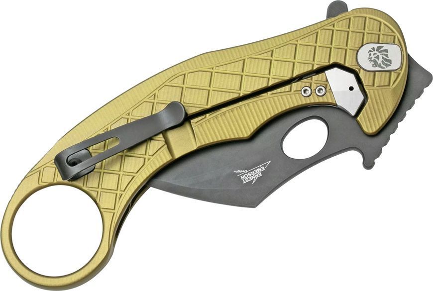 Ніж Lionsteel L.E.One Black Blade Aluminium Green LE1 A GB 392131 фото