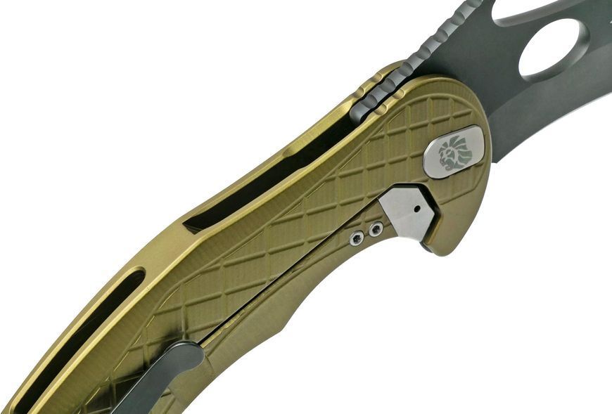 Ніж Lionsteel L.E.One Black Blade Aluminium Green LE1 A GB 392131 фото