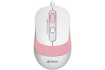 Миша A4Tech Fstyler FM10 (Pink), USB, колір білий+ рожевий FM10 (Pink) 1604409 фото