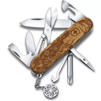 Швецарский Швейцарский нож Victorinox Super Tinker Winter Magic 91 мм 14 функций Орех (1.4701.63E1) V77553818 фото