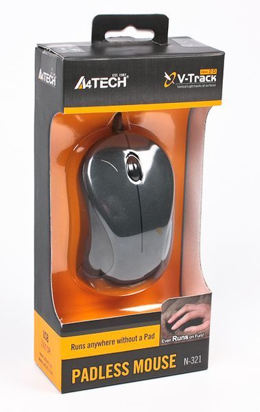 Миша A4Tech N-321 V-Track USB, Optic 2.0, глянцева сіра. N-321-1 (Glossy Grey) 0202329 фото
