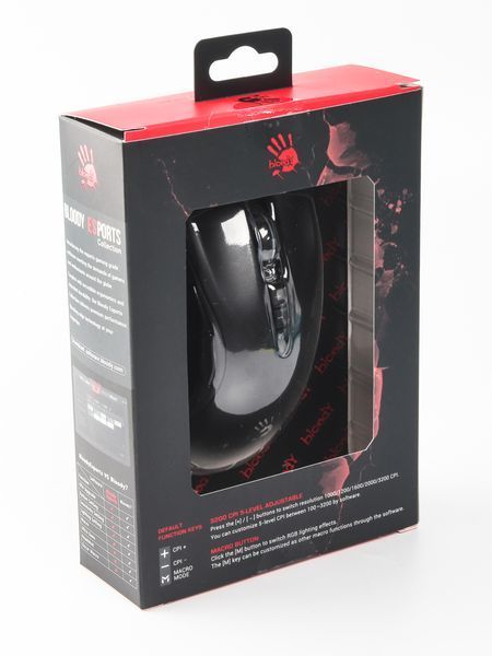 Мышь игровая A4Tech ES5 Bloody, черная ES5 Bloody (Stone black) 1605582 фото
