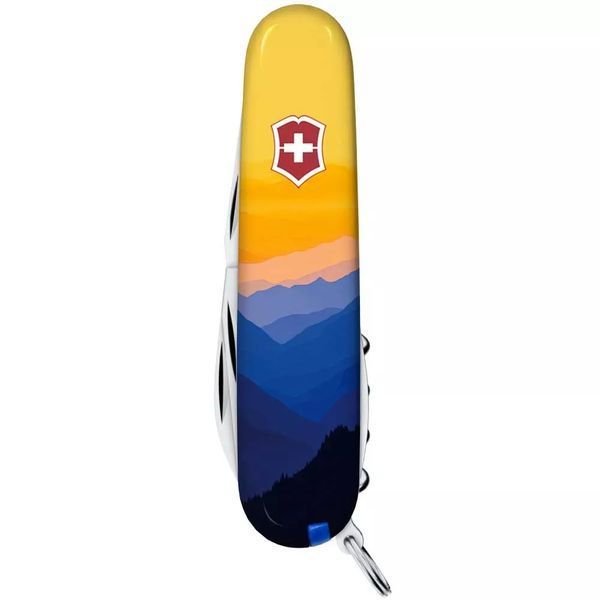 Швейцарський ніж Victorinox Camper Ukraine 91 мм 14 функцій Гірський пейзаж (1.3613.7_T3190pw) V77552752 фото
