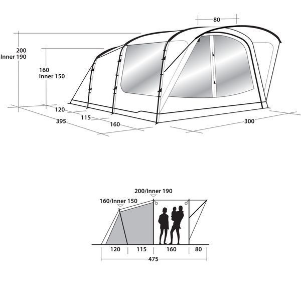 Палатка Outwell Oakwood 5 Green (111209) 928822 фото