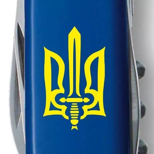 Швейцарський ніж Victorinox Spartan Ukraine 91 мм 12 функцій Тризуб ОУН (1.3603.2_T0308u) V77553021 фото