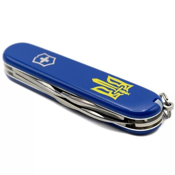 Швейцарський ніж Victorinox Spartan Ukraine 91 мм 12 функцій Тризуб ОУН (1.3603.2_T0308u) V77553021 фото