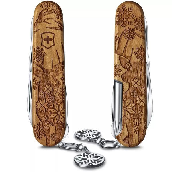 Швецарский складной нож Victorinox Super Tinker Winter Magic 91 мм 14 функций Орех (1.4701.63E1) V77553818 фото