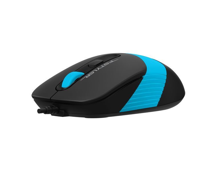 Мышь A4Tech Fstyler FM10S (Blue), бесшумная, USB, цвет черный+голубой FM10S (Blue) 1604562 фото