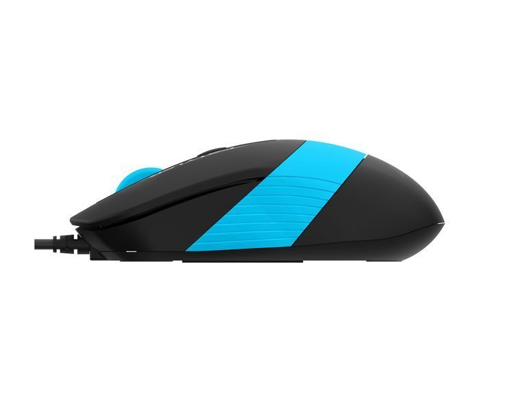 Мышь A4Tech Fstyler FM10S (Blue), бесшумная, USB, цвет черный+голубой FM10S (Blue) 1604562 фото