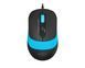Мышь A4Tech Fstyler FM10S (Blue), бесшумная, USB, цвет черный+голубой FM10S (Blue) 1604562 фото 1