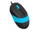 Мышь A4Tech Fstyler FM10S (Blue), бесшумная, USB, цвет черный+голубой FM10S (Blue) 1604562 фото 2