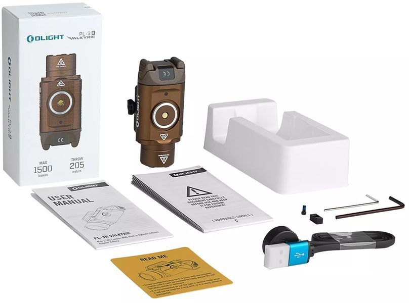 Фонарь Olight PL-3R Valkyrie Desert Tan (1500 Lm) 0.0002.0085 23704606 фото