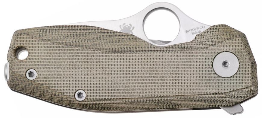 Ніж Spyderco SpyNano M398 Micarta Green C268MTIP 871764 фото