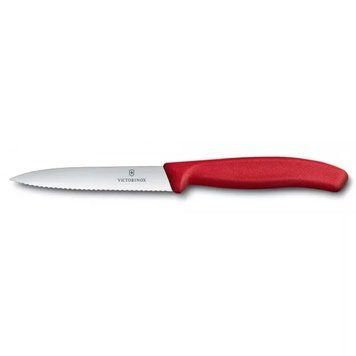Кухонный нож Victorinox SwissClassic для нарезки 100 мм серрейтор Красный (6.7731) V77551517 фото