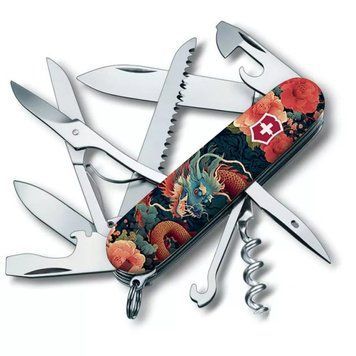 Швейцарський ніж Victorinox Huntsman Zodiac 91 мм 15 функцій Китайський дракон (1.3713_Z3200p) V77552797 фото
