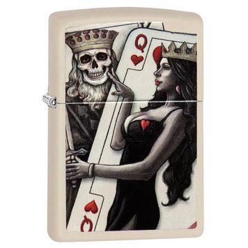 Зажигалка Zippo Skull King Queen Beauty Бежевая 49942 V77550546 фото