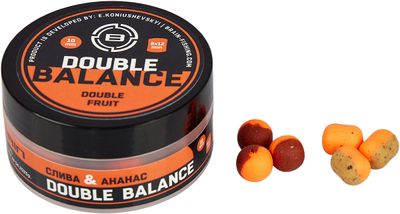 Бойли Brain Double Balance Double Fruit (слива + ананас) 12+10х14mm 18582174 фото