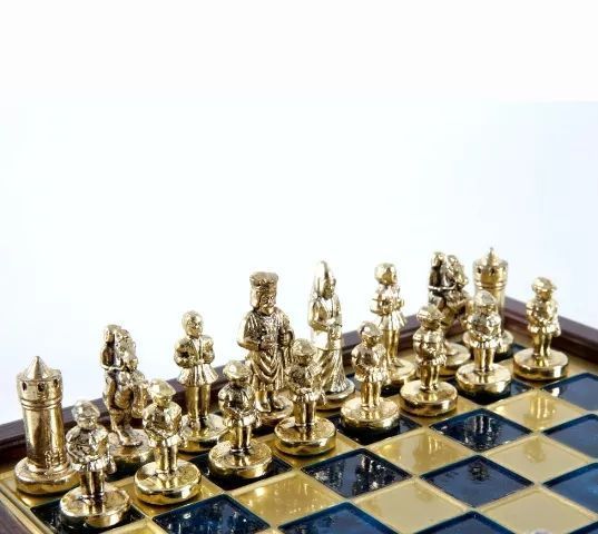 Шахи Manopoulos Візантійська імперія в дерев'яному футлярі 20 х 20 см Сині (SK1CBLU) V77553423 фото