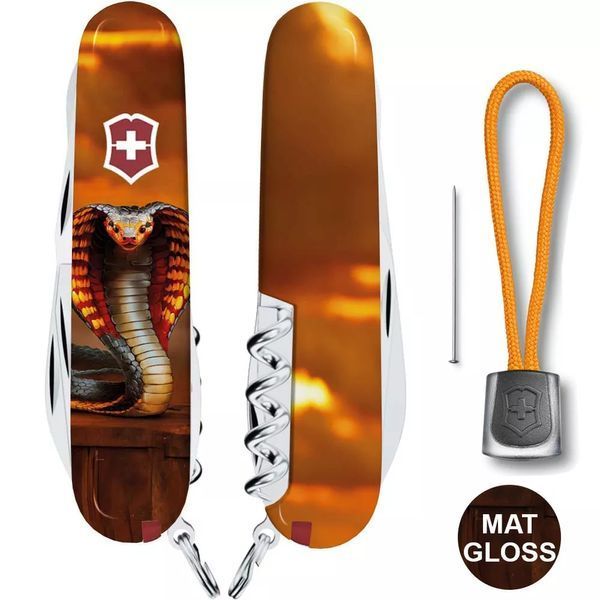 Швейцарський ніж Victorinox Climber Zodiac Червоний Полум'яна кобра 1.3703_Z4250pk V77554182 фото