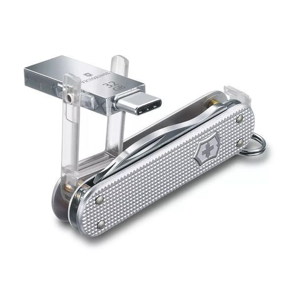 Швейцарський ніж Victorinox Work 58 мм 6 функцій USB флешка 32 Гб Сріблястий (4.6261.26G32B1) V77553485 фото