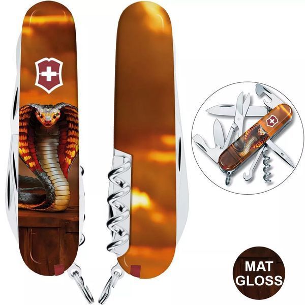 Швейцарський ніж Victorinox Climber Zodiac Червоний Полум'яна кобра 1.3703_Z4250pk V77554182 фото