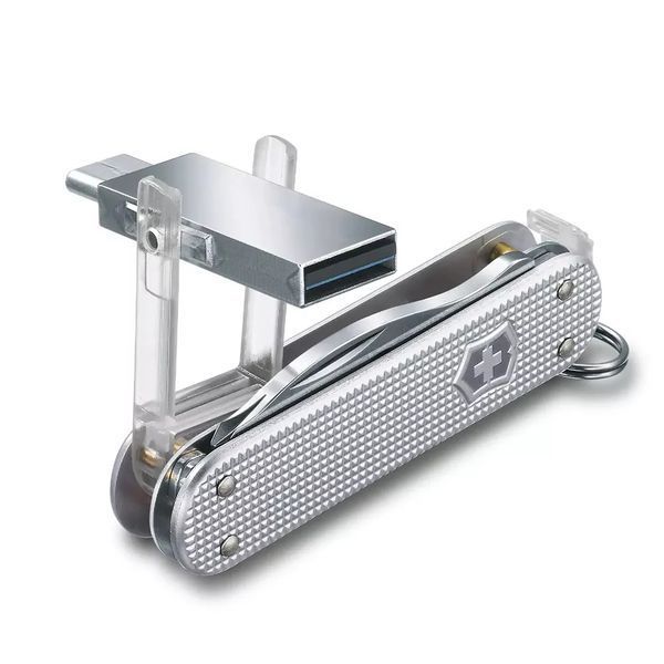 Швейцарський ніж Victorinox Work 58 мм 6 функцій USB флешка 32 Гб Сріблястий (4.6261.26G32B1) V77553485 фото