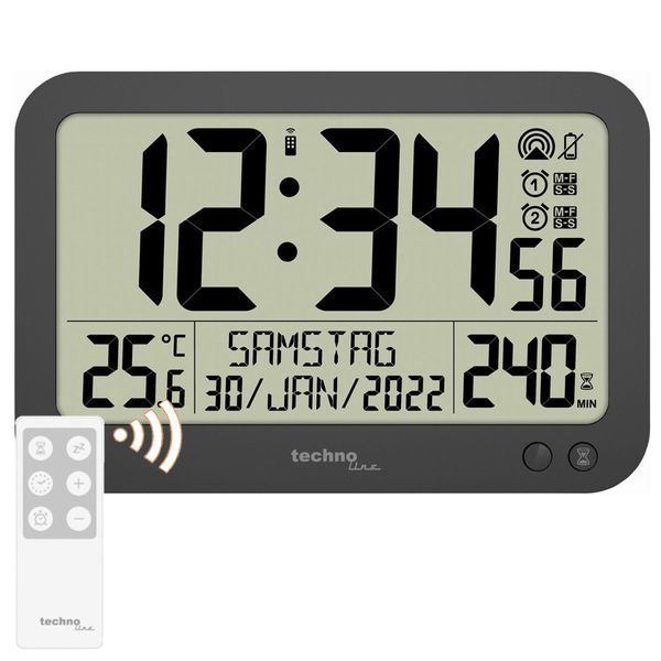 Часы настенные Technoline WS8026 Black (WS8026) DAS302460 фото