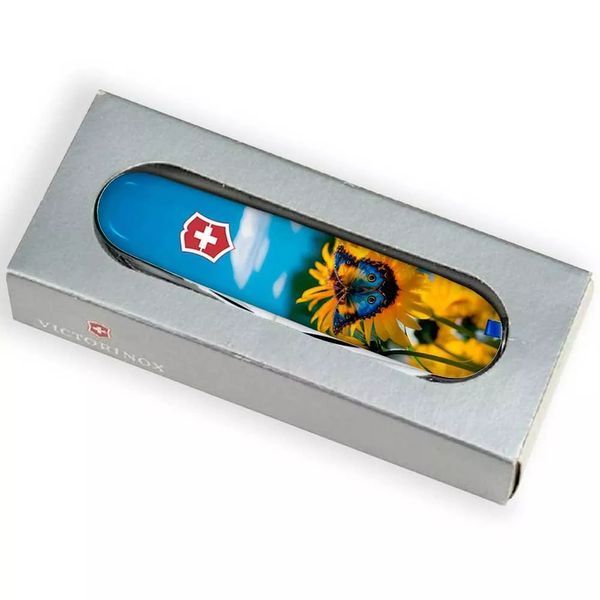 Швейцарський ніж Victorinox Camper Ukraine 91 мм 14 функцій Соняшники та метелик (1.3613.7_T3200pw) V77552753 фото