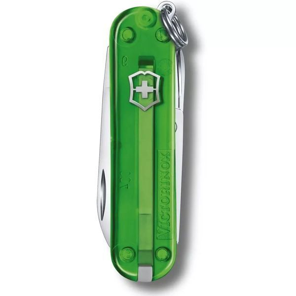 Швейцарський ніж Victorinox Classic 58 мм 7 функцій Зелений напівпрозорий (0.6223.T41G) V77552852 фото