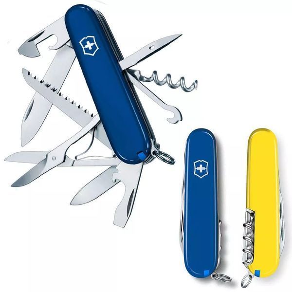 Швейцарский нож Victorinox Huntsman Ukraine Сине-желтый (1.3713.2.8) V77552982 фото