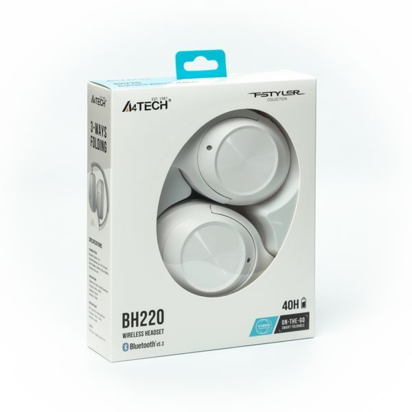 Гарнитура беспроводная A4-Tech BH220 (White), цвет белый BH220 (White) 1606341 фото