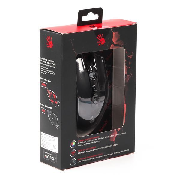 Миша ігрова A4-Tech Bloody Q81, чорна, з підсвічуванням Curve, USB Q81 Bloody Curve 1604410 фото