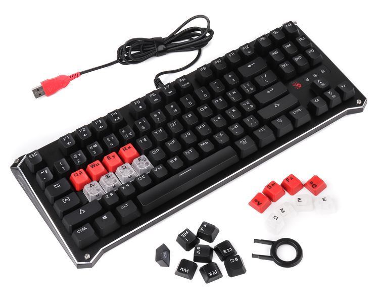 Механічна клавіатура A4Tech Bloody B930, чорна, RGB підсвічування клавіш,турнірний формат, USB B930 RGB Bloody (Black) 1603680 фото