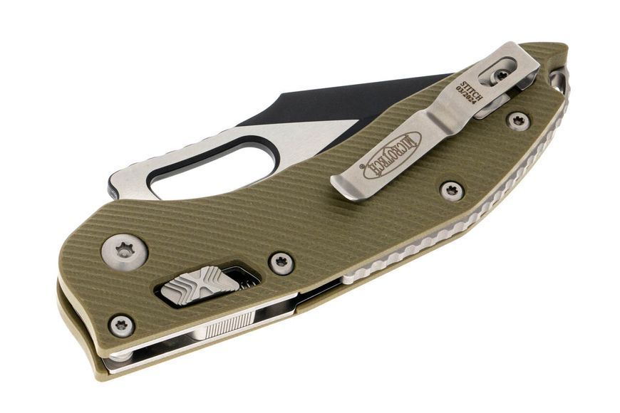 Ніж Microtech Stitch S/E Ram-Lock fluted Чорний клинок руків'я G-10 G-10 OD Green 169RL-1FLGTOD 4009481 фото