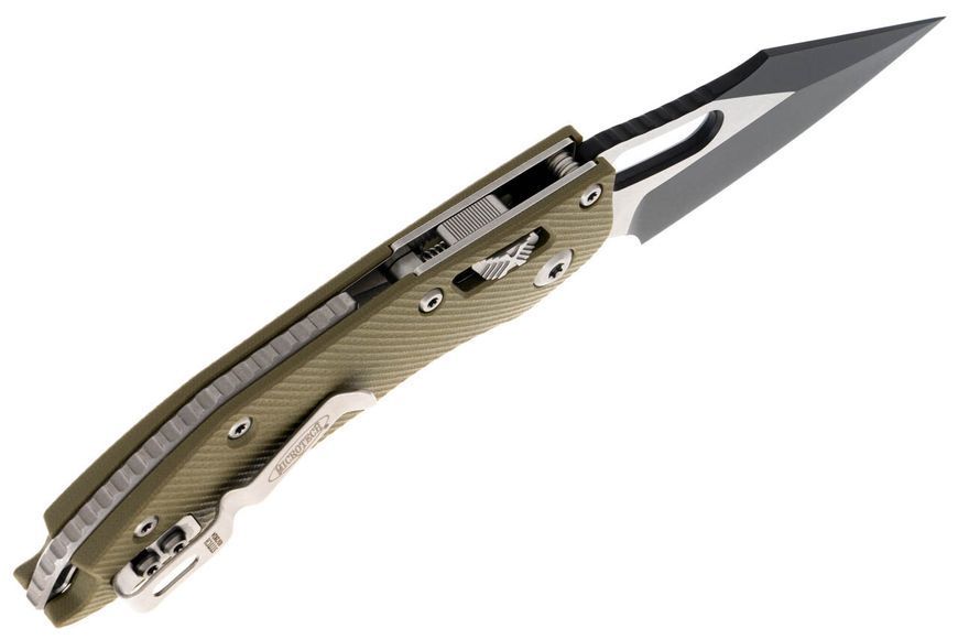 Ніж Microtech Stitch S/E Ram-Lock fluted Чорний клинок руків'я G-10 G-10 OD Green 169RL-1FLGTOD 4009481 фото